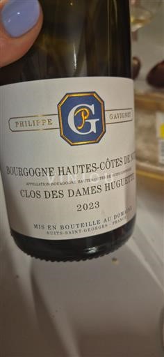 Bourgogne Grand Cru Philippe Gavignet Clos des Dames Huguettes 2023
