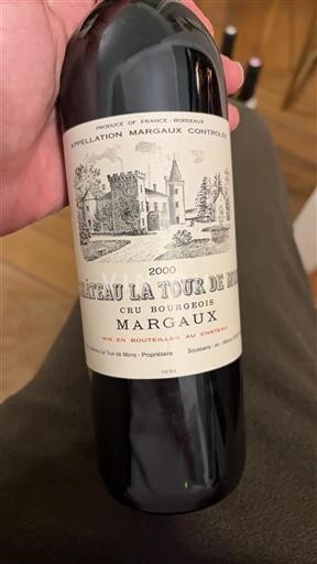Bordeaux Margaux Cru Bourgeois Château La Tour De Mons 2000