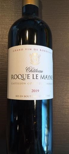 Bordeaux Castillon Côtes de Bordeaux Château Roque Le Mayne 2019