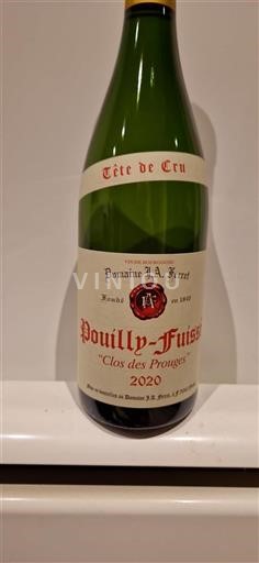 Burgund Pouilly-fuissé Grand Cru Domaine J.a. Ferret Clos des Prouges 2020