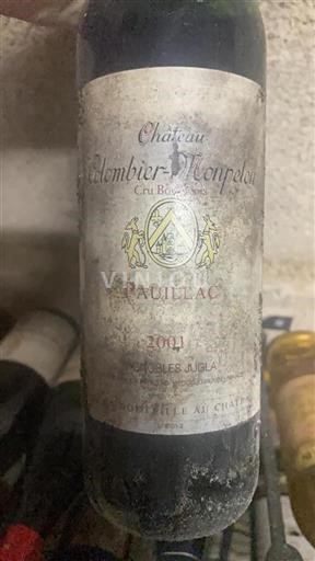 Bordeaux Pauillac Cru Bourgeois Colombier Monpelou 2001