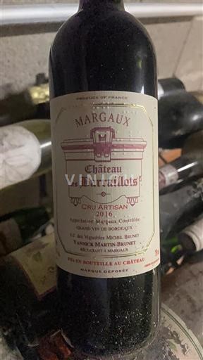 Bordeaux Margaux Grand Cru Château Les Barraillots 2016