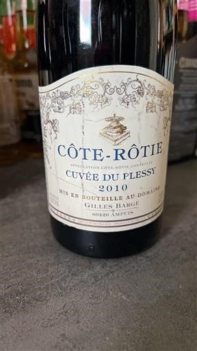 Údolí Rhôny Côte-rôtie Domaine Gilles Barge du Plessy 2010