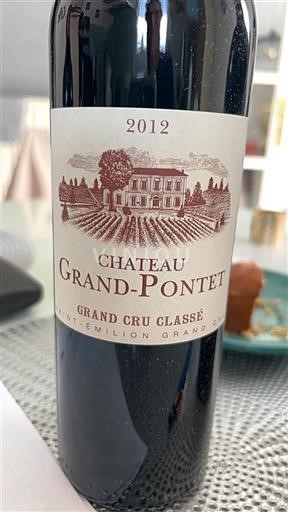 Vin Rouge sec Château Grand-Pontet 2012 France Bordeaux Saint-Émilion Grand Cru Grand Cru
