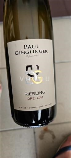 Vin Blanc sec Drei Exa Paul Ginglinger 2023 France Alsace