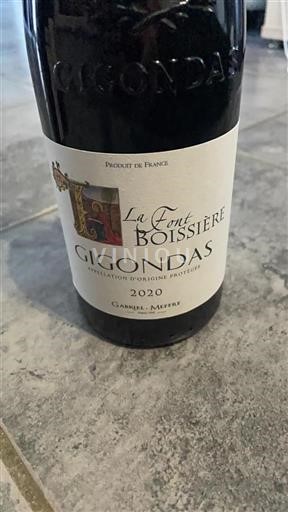 Rhônen laakso Gigondas La Font Boissière 2020
