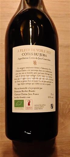 Jura Côtes du Jura Domaine Berthetbondet À Fleur de Voile 2022