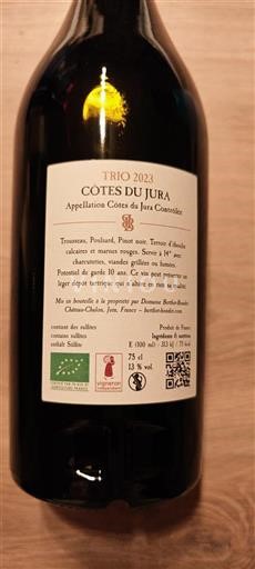 Jura Côtes-do-jura Domaine Berthetbondet Trio 2023