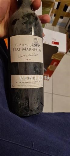 Vin Rouge sec Cuvée Ambroisie Château Prat-Majou-Gay 2002 France Languedoc Minervois AOC