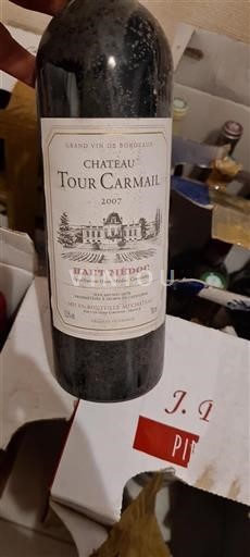 Vin Rouge sec Château Tour Carmai 2007 France Bordeaux Haut-Médoc