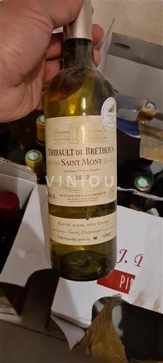 Vin Blanc sec Cuvée Sélectionnée Thibault de Bréthous 2013 France Sud-Ouest Saint-Mont