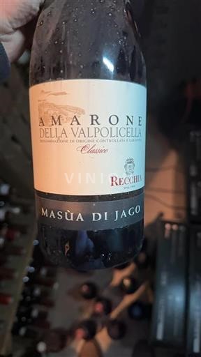 Vin Rouge sec Masua di Jago Recchia 2010 Italie Vénétie