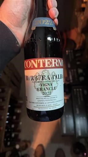 Vin Rouge sec Vigna Francia Conterno 2022 Italie Piémont Barbera d'Alba