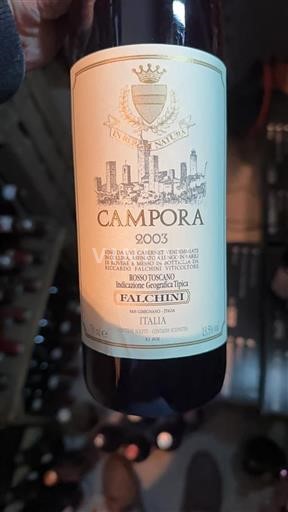 Vin Rouge sec Campora Falchini 2003 Italie Marche Rosso Piceno