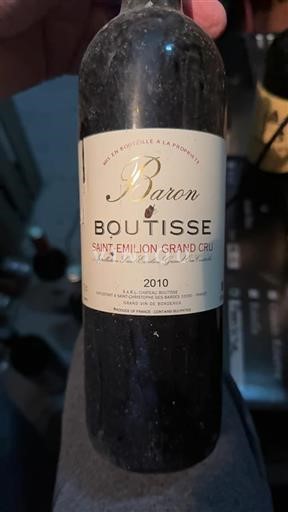 Burdeos Saint-Émilion Gran Cru Grand Cru Baron De Boutisse 2010