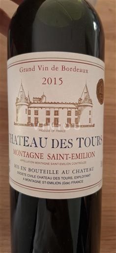 Bordeaux Montagne-saint-émilion Château Des Tours 2015