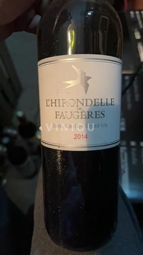 Bordeaux Saint-Émilion Grand Cru Grand Cru Faugères L%27Hirondelle 2014