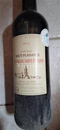 Bordeaux Montagne-Saint-Émilion Château Haut Plaisance 2012