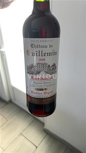 Bordeaux Château Guillemin Prestige Vielles Vignes 2020