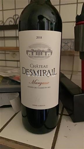 Bordeaux Margaux Grand Cru Château Desmirail 2018