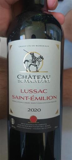 Bordeaux Lussac-saint-émilion Malydure 2020