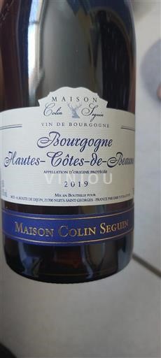 Bourgogne Hautes Côtes de Beaune Maison Colin Seguin 2019