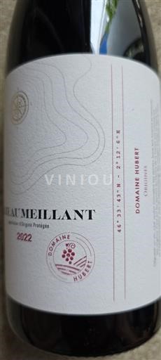 Vin Rouge sec Domaine Hubert 2022 France Vallée de la Loire Châteaumeillant AOC