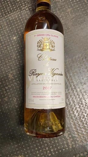 Bordeaux Sauternes Premier Cru Château Rayne Vigneau 2007