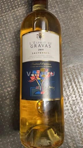 Bordeaux Sauternes Château Grava L'Esprit de Gravas 2015