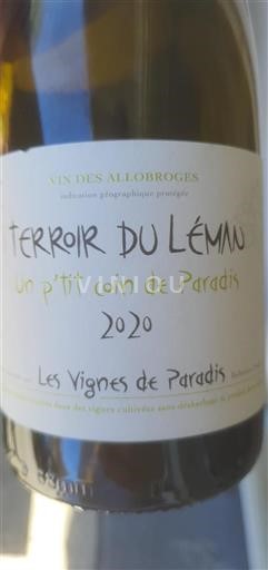 Alpen en Rhônevallei Vins des Allobroges Les Vignes De Paradis Un p’tit coin de Paradis 2020