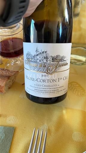 Vin Rouge sec Les Chaillots Manoir De La Javernière 2017 France Bourgogne Aloxe-Corton AOC Premier Cru