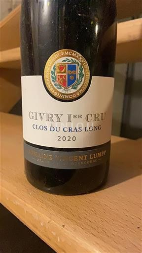 Burgund Nicht spezifiziert Premier Cru Domaine Vincent Lumpp Clos du Cras Long 2020