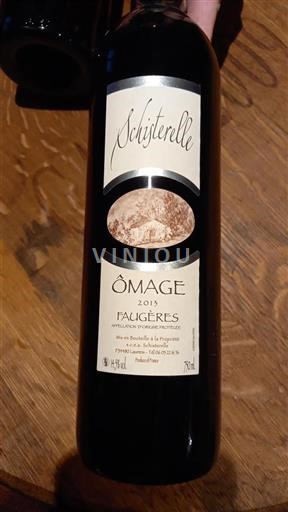 Languedoc Faugères Domaine Schisterelle Ômage 2013