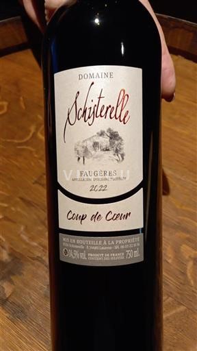 Languedoc Faugères Domaine Schisterelle Coup de Coeur 2022
