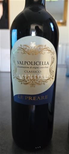 Veneto Valpolicella Le Preare Classico 2017