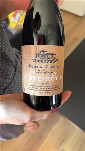 Vallée du Rhône Côte-rôtie Domaine Champet Les Fils à Jo 2016
