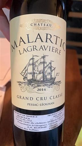 Burdeos Pessac-Léognan Château Malartic Lagravière Malartic Lagravière 2014