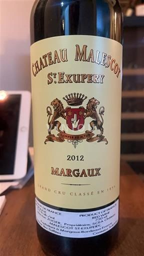 Bordeaux Margaux Grand Cru Château Malescot Stexupery 2012