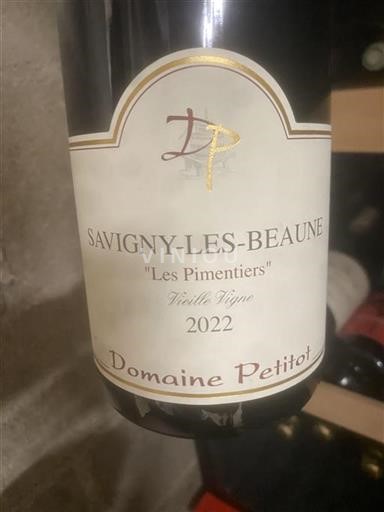 Bourgogne Savigny-lès-beaune Grand Cru Domaine Petitot Les Pimentiers Vieille Vigne 2022