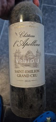 Bordeaux Saint-Émilion Grand Cru Château L'apolline 2018