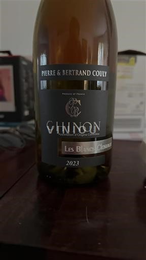 Vallée de la Loire Chinon Pierre & Bertrand Couly Les Blancs Closeaux 2023