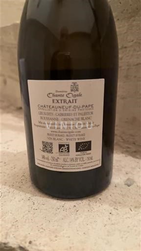 Rhônedalen Châteauneuf-du-Pape Domaine Chante Cigale Extrait 2021