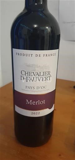 Languedoc-Roussillon Pays d'Oc Chevalier De Fauvert Merlot 2022