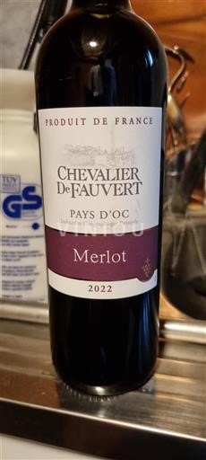 Languedoc og Roussillon Pays d'Oc Chevalier De Fauvert Merlot 2022