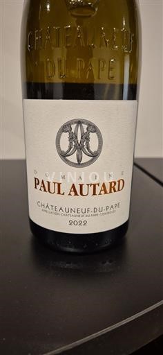 Vallée du Rhône Châteauneuf-du-pape Domaine Paul Autard 2022