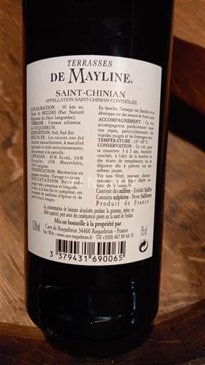 Languedoc Saint-Chinian Terrasses De Mayline 2018