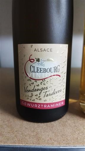 Alsacia Gewurztraminer Cleebourg Vendanges Tardives 2018