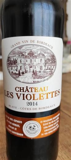 Bordeaux Blaye-côtes-de-bordeaux Château Les Violettes 2014