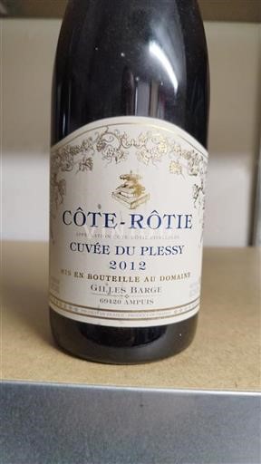 Rhônevallei Côte-rôtie Domaine Gilles Barge du Plessy 2012