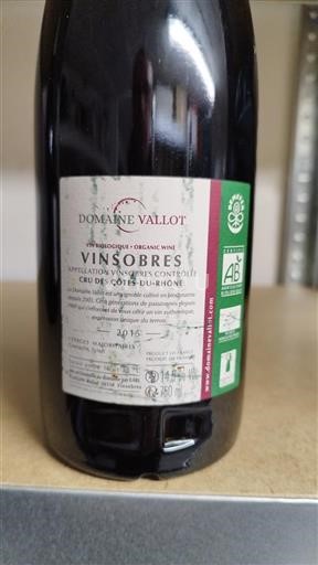 Valle del Rodano Vinsobres Domaine Vallot 2015